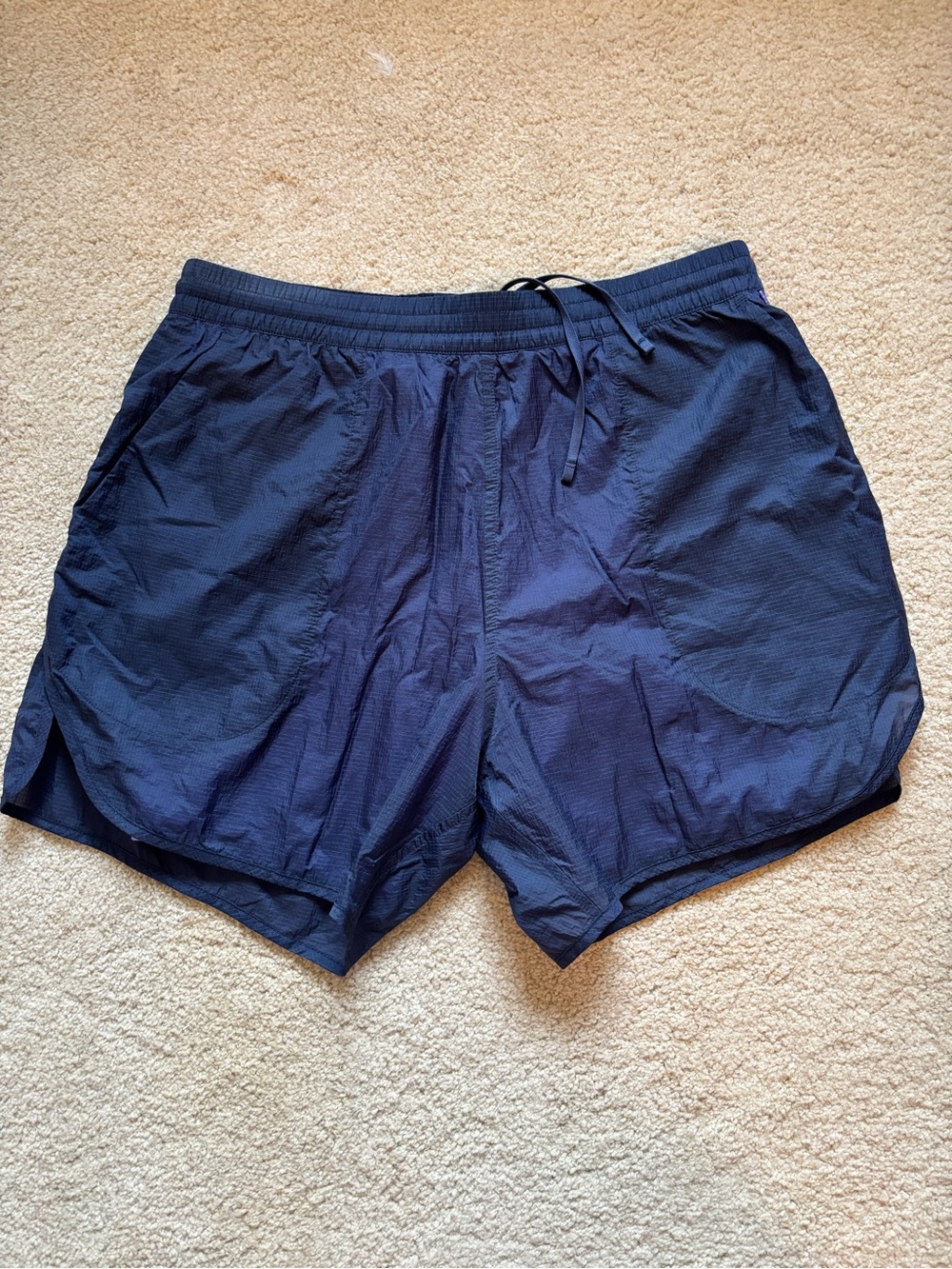 Outdoor Voices Navy Blue and purple Athletic Shorts